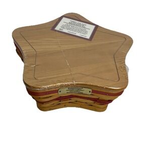 Longaberger 2001 NEW Christmas SHINING STAR BASKET With Liner‎ Protector Lid